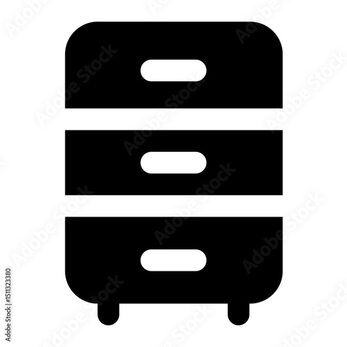 chest of drawers icon for illustration