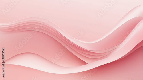 Abstract background with pink gradient and flowing line.