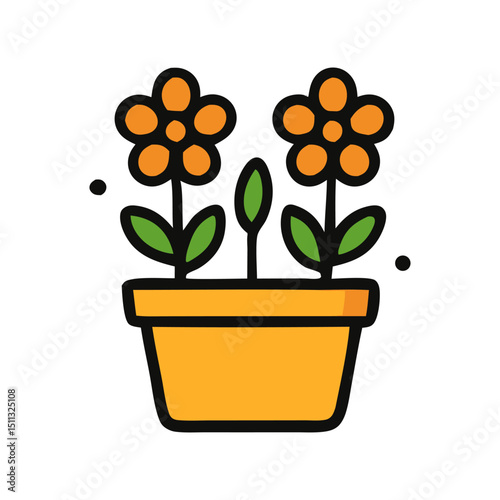 2d icon with gardening theme. Perfect for your projects, digital marketing, website design and more