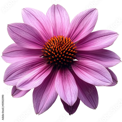 Elegant close-up of a vibrant purple coneflower bloom showcasing nature's intricate beauty