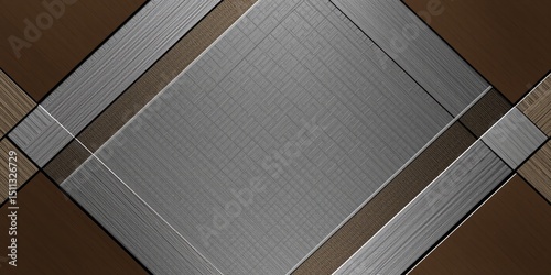 Grey Brown Metal Lines Geometric Texture