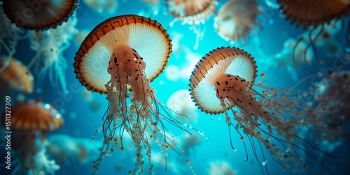 Mysterious Jellyfish, Deep Sea Elegance