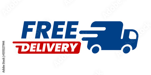Free Delivery Icon – Fast Shipping Graphic for E-commerce Promotions