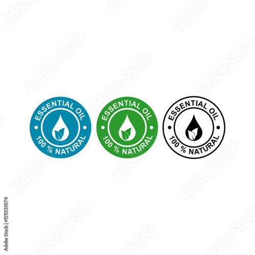 Essential oil logo template illustration. suitable for product label