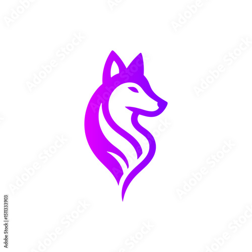 vector illustration of a fox logo design