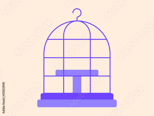 Birdcage icon. Pets vector icon. Simple flat icon.