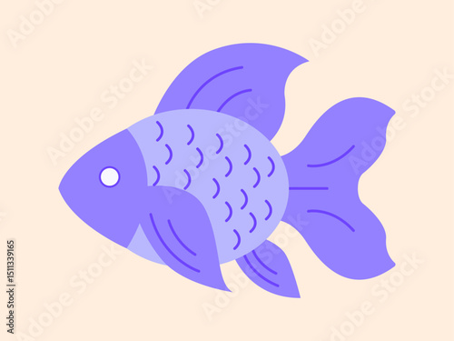 Goldfish icon. Pets vector icon. Simple flat icon.