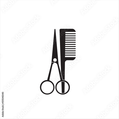 scissors and comb illustrations are suitable for business