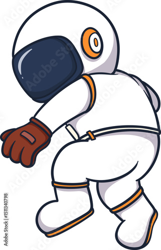 astronaut playing baseball cartoon