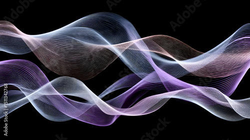 Abstract Fluorescent Light Trails in Motion