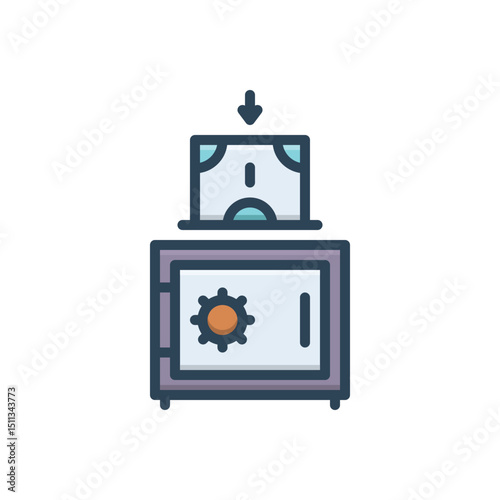 Color illustration icon for deposit app