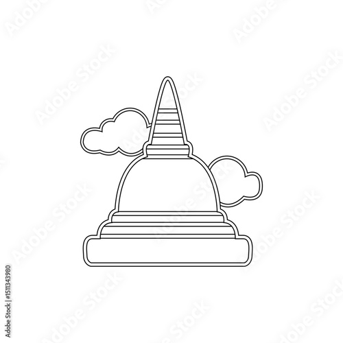 temple pagoda illustration