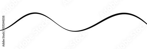 Black on white Horizontal zig zag line wave element. undulating zigzag, crisscross stripes . Vector Illustration . EPS 20 .  