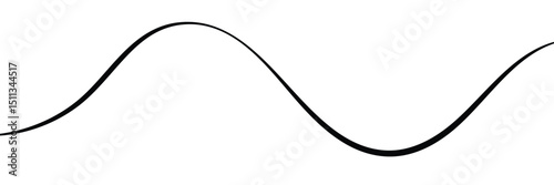 Black on white Horizontal zig zag line wave element. undulating zigzag, crisscross stripes . Vector Illustration . EPS 20 .  