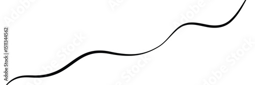 Black on white Horizontal zig zag line wave element. undulating zigzag, crisscross stripes . Vector Illustration . EPS 20 .  