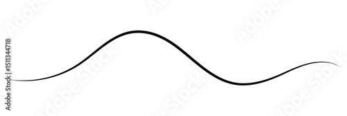 Black on white Horizontal zig zag line wave element. undulating zigzag, crisscross stripes . Vector Illustration . EPS 20 .  