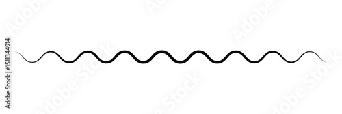 Black on white Horizontal zig zag line wave element. undulating zigzag, crisscross stripes . Vector Illustration . EPS 20 .  