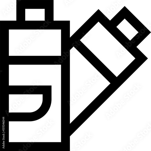 batteries illustration on a white background  