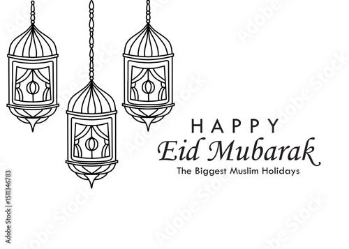 vector illustration of a Eid Mubarak