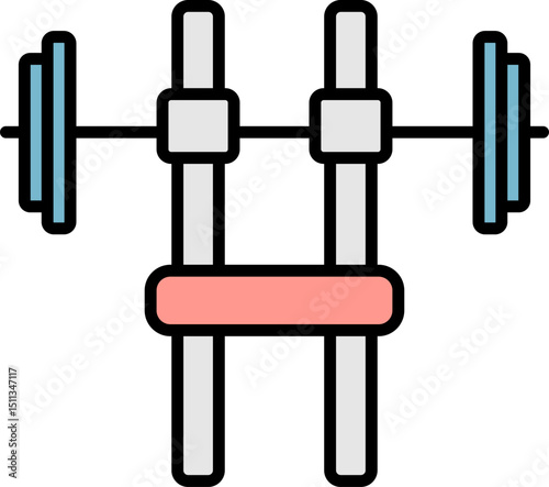 bench press illustration on a white background   