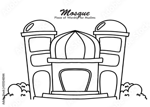 vector illustration of an Mosque