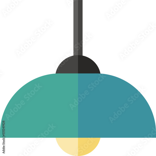ceiling lamp illustration on a white ba