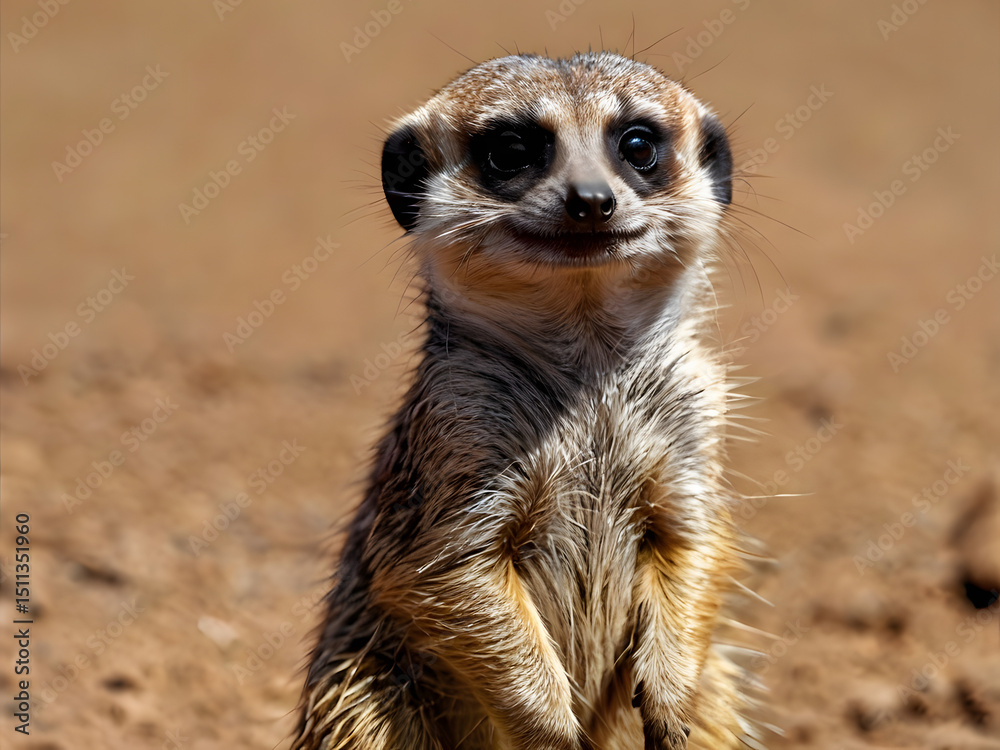 Fototapeta premium meerkat standing on guard