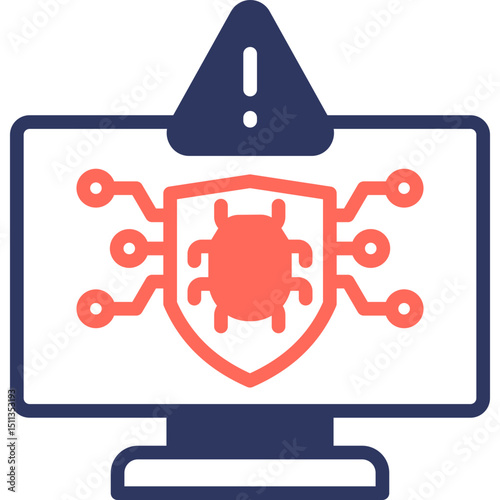 Malware mixed color icon