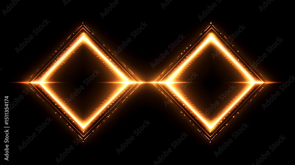 Obraz premium Glowing Diamond Shapes