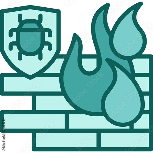 Firewall Security solid icon