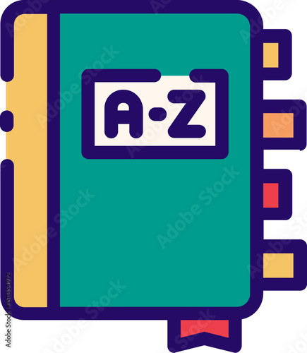 dictionary  illustration on a white background   