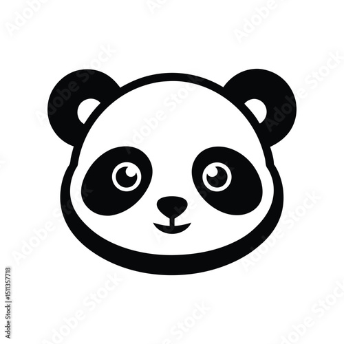 a minimalist vector of cute kawaii panda head on white background-01.eps