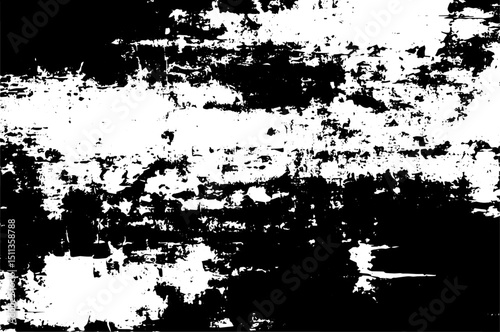 Wallpaper Mural Grunge Rough Wall Texture, Black and White Distressed Abstract Background Torontodigital.ca