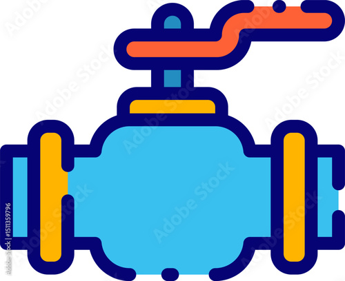 gate valve illustration on a white background   
