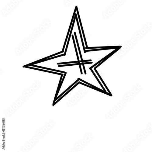 Star doodle icon
