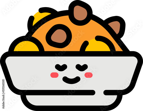 granola illustration on a white background   
