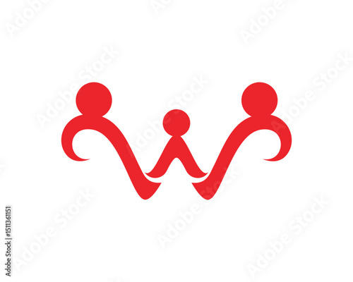 Adoption and community care Logo template vector icon,
