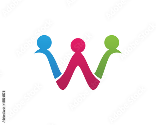 Adoption and community care Logo template vector icon,
