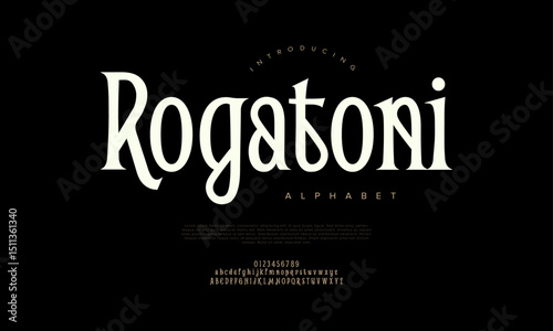 Bold tall serif font with unique shapes, ideal for titles, labels, and editorial headlines
