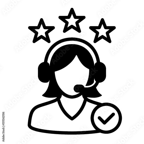  female call center icon design of black shape silhouette