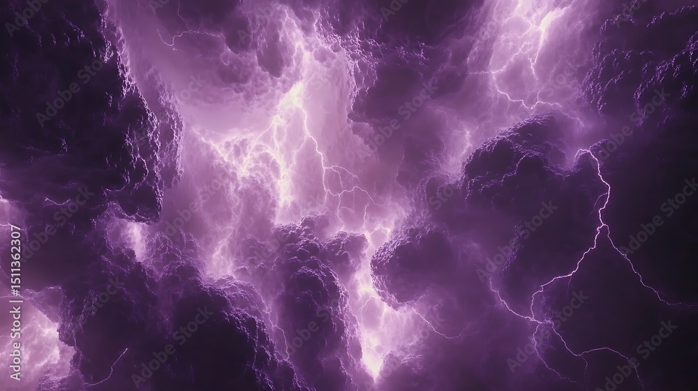 Fototapeta premium Stormy clouds with lightning (1)