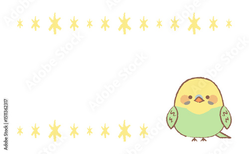 かわいいインコのメッセージカード