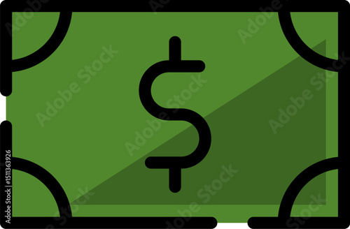 money illustration on a white background    