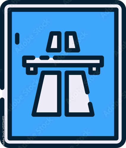 motorway illustration on a white background   