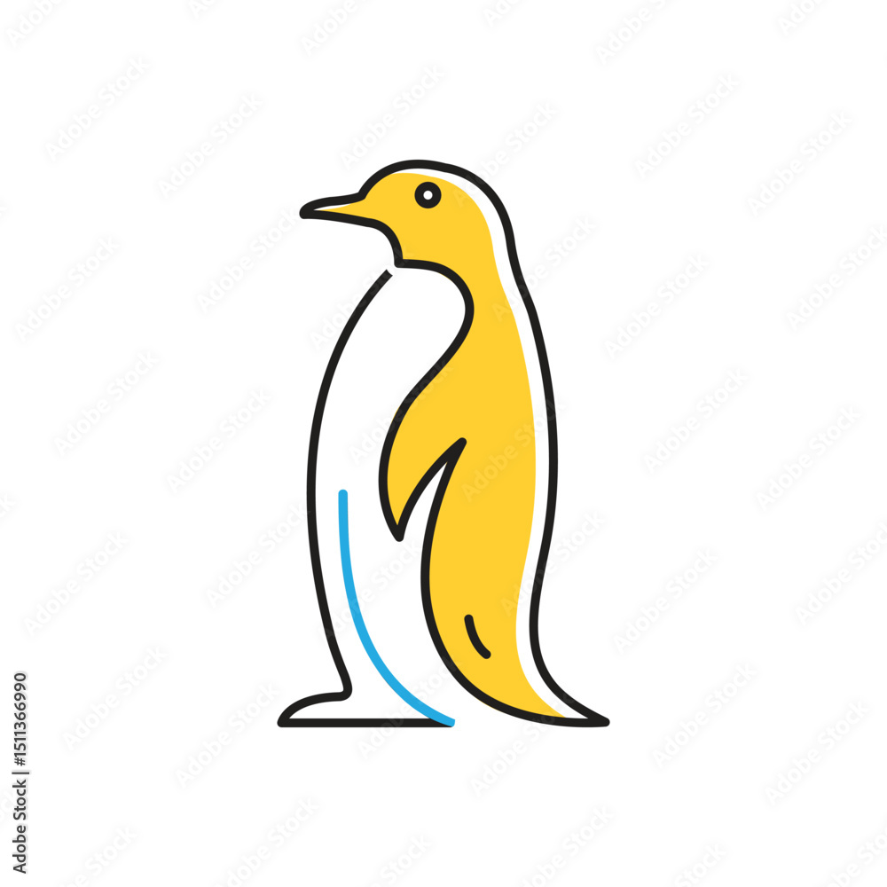 Obraz premium Multi color icon for penguin