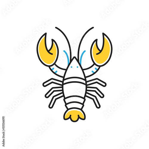 Multi color icon for lobster