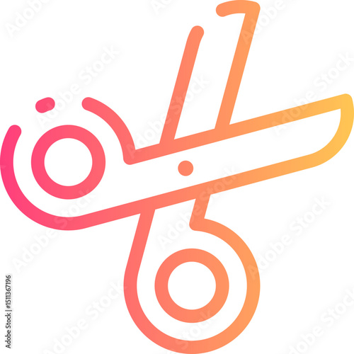 scissors  illustration on a white background        