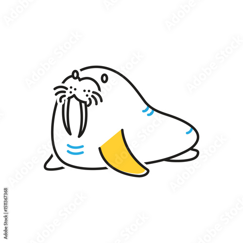Multi color icon for walrus