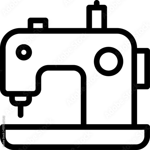 sewing machine illustration on a white background        