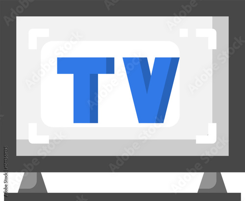 smart tv illustration on a white background        